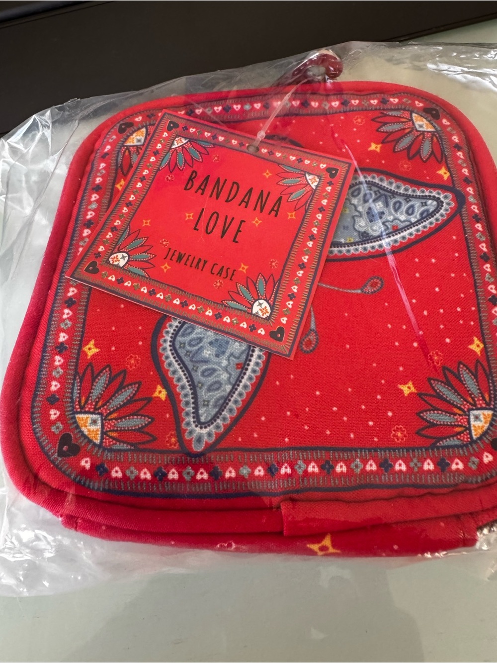 Bandana Love Red Jewelry Case